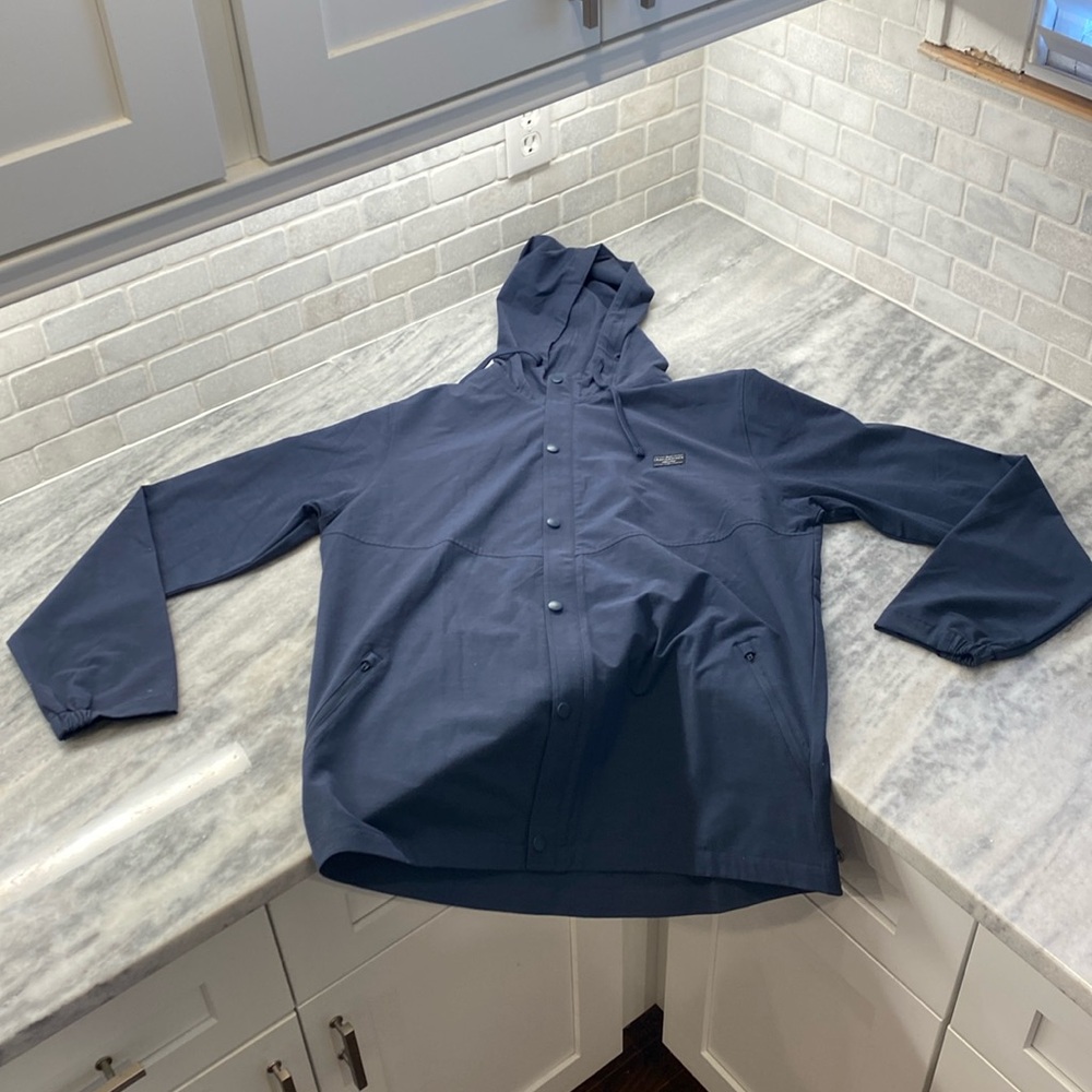 Travis Mathew Blue Nights zip up/button up hoodie Brand new with tags. L…